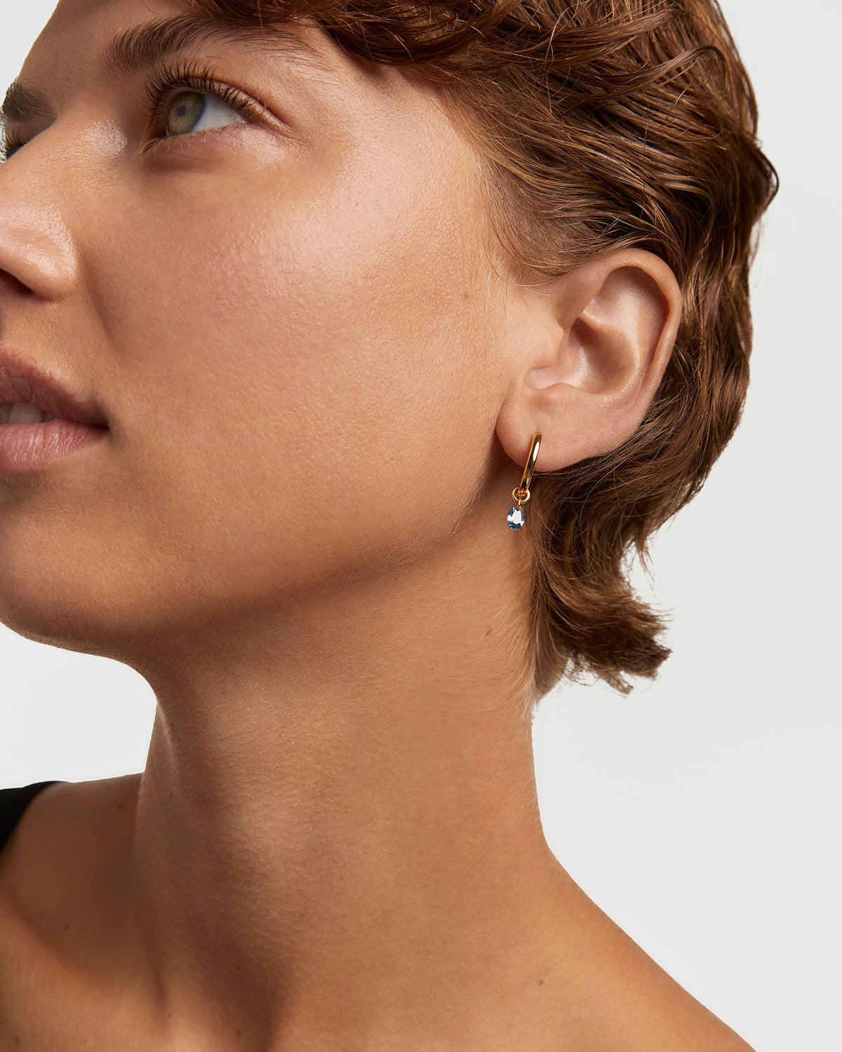 Blue Lily Hoops