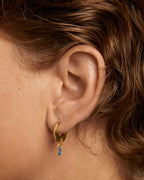Blue Lily Hoops