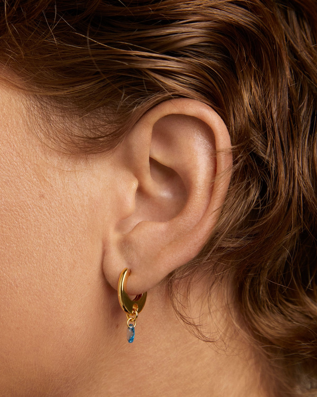 Blue Lily Hoops