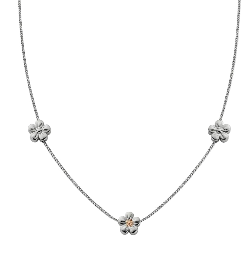 Clogau® Nature's Wonder Sterling Silver Forget-Me-Not Adjustable Necklace