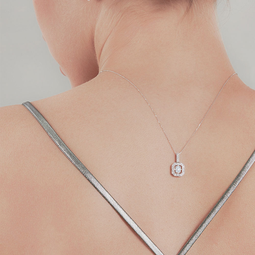18ct White Gold Clarice Glamour Pendant