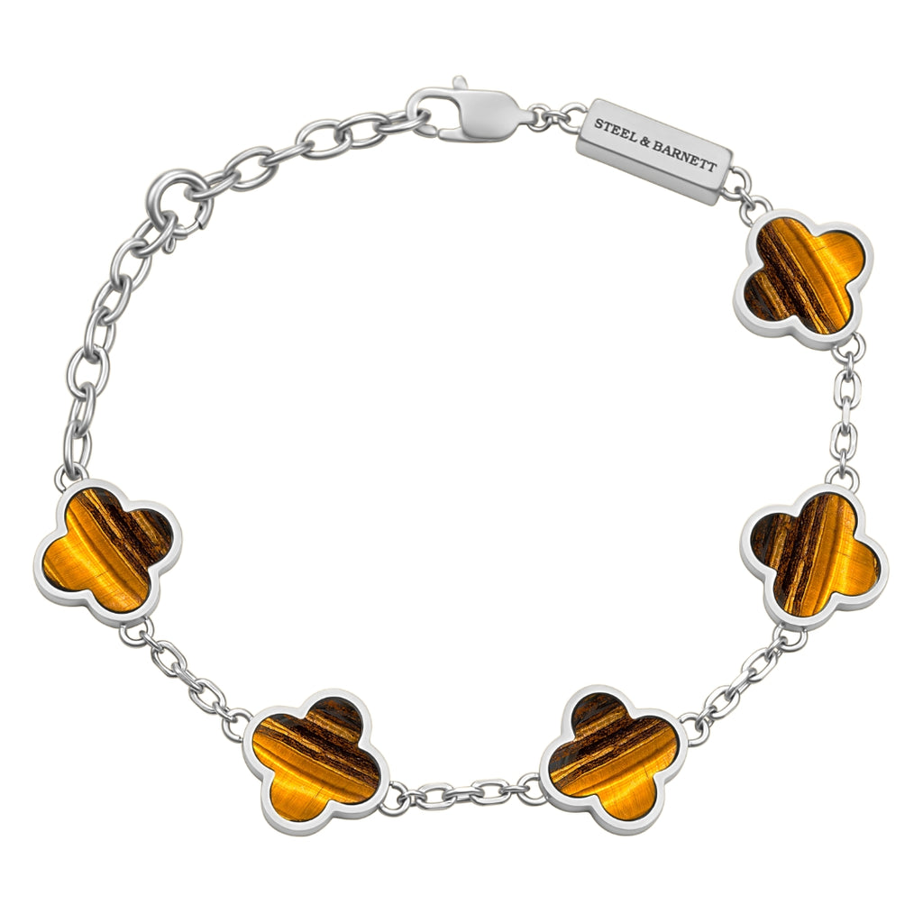 Clover Bracelet Tigers Eye