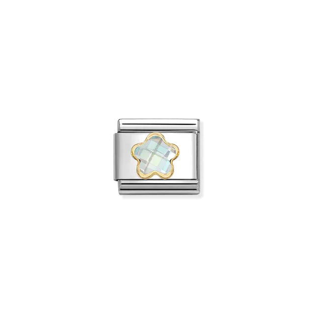 Nomination White CZ Flower Charm