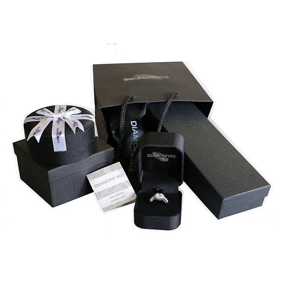 Diamonfire Gold Plated 4 Claw Set 0.25ct Zirconia Necklace