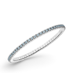 Dazzling Colour Flex Bracelet 2.5mm Aquamarine 925 Rhodium