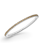Dazzling Colour Flex Bracelet 2.5mm Champagne 925 Rhodium