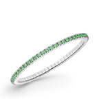 Dazzling Colour Flex Bracelet 2.5mm Green 925 Rhodium