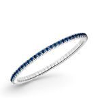 Dazzling Colour Flex Bracelet 2.5mm Saph Blue 925 Rhodium