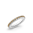 Dazzling Colour Flex ring 2mm Champagne 925 Silver