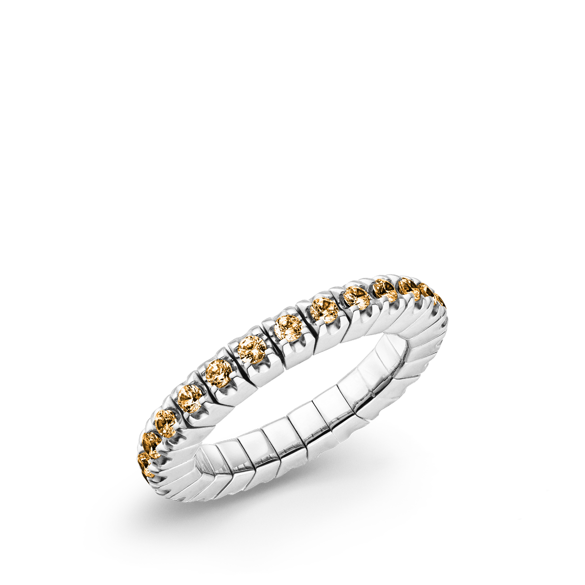 Dazzling Colour Flex ring 2mm Champagne 925 Silver