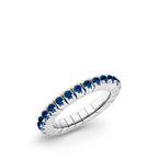 Dazzling Colour Flex ring 2mm Saph Blue 925 Silver