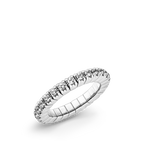 Dazzling Colour Flex ring 2mm White 925 Silver