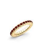 Dazzling Colour Flex ring 2.5mm Garnet 925 Gold Plated