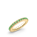 Dazzling Colour Flex ring 2.5mm Green 925 Gold Plated