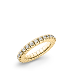 Dazzling Colour Flex ring 2.5mm White 925 Gold Plated