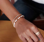 GOLD ROW BEZEL SET BRACELET