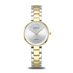 Bering Ladies Two Tone Metal Strap Watch with Diamond Dial 17529-710
