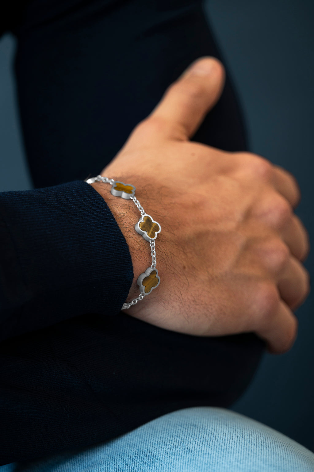 Clover Bracelet Tigers Eye