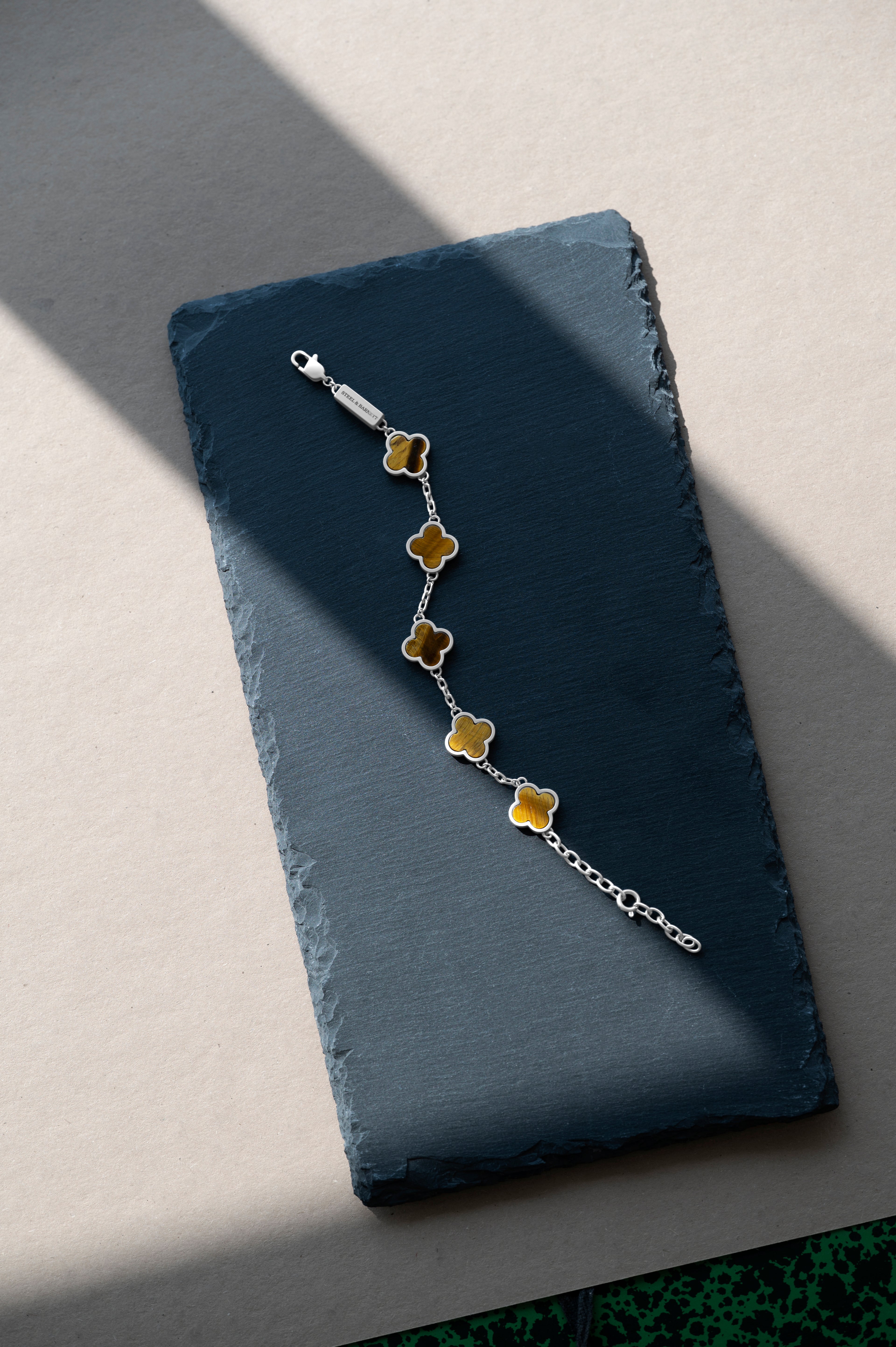 Clover Bracelet Tigers Eye