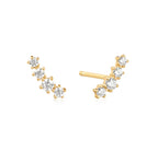 Gold Sparkle Climber Studs