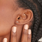 Glam Mini Crawler Gold Stud Earrings E037-99G