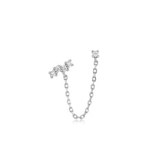 Load image into Gallery viewer, Silver Celestial Drop Chain Barbell Single Earring E047-10H

