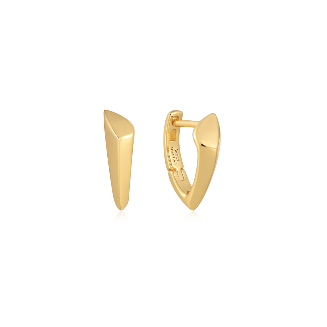 Gold Arrow Huggie Hoop Earrings E049-06G