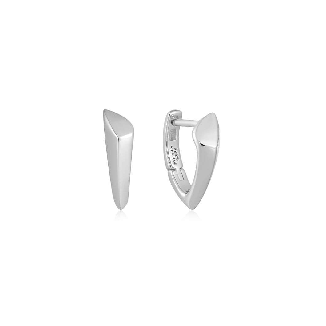 Silver Arrow Huggie Hoop Earrings E049-06H