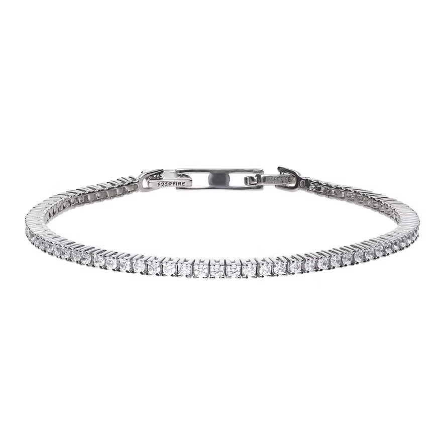 Diamonfire Fine Claw Set Zirconia Tennis Bracelet