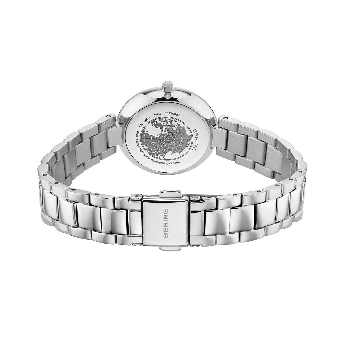 Bering Ladies Metal Strap Watch with Diamond Dial 17529-700