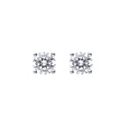 4mm Four Claw Solitaire Diamonfire Zirconia Stud Earrings E6298