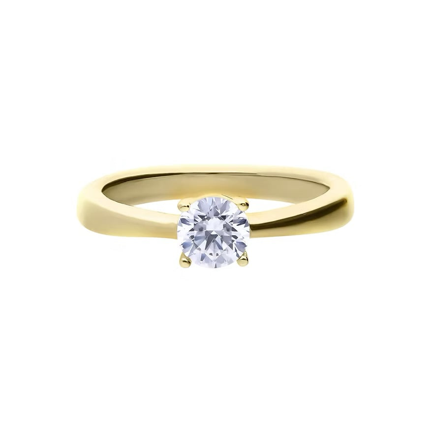Diamonfire Gold Plated Four Claw 0.50ct Ring