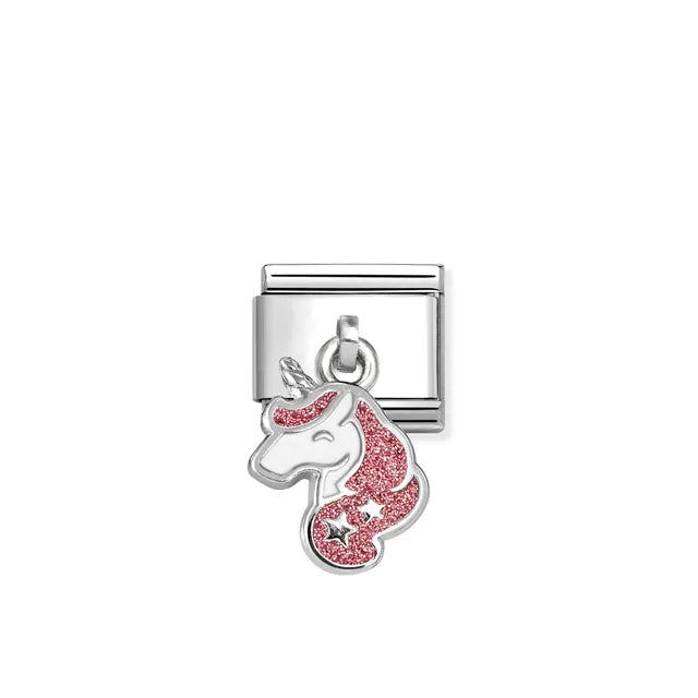 Nomination Silver and Pink Unicorn Charm