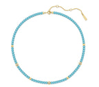 GOLD LAB CREATED TURQUOISE NECKLACE