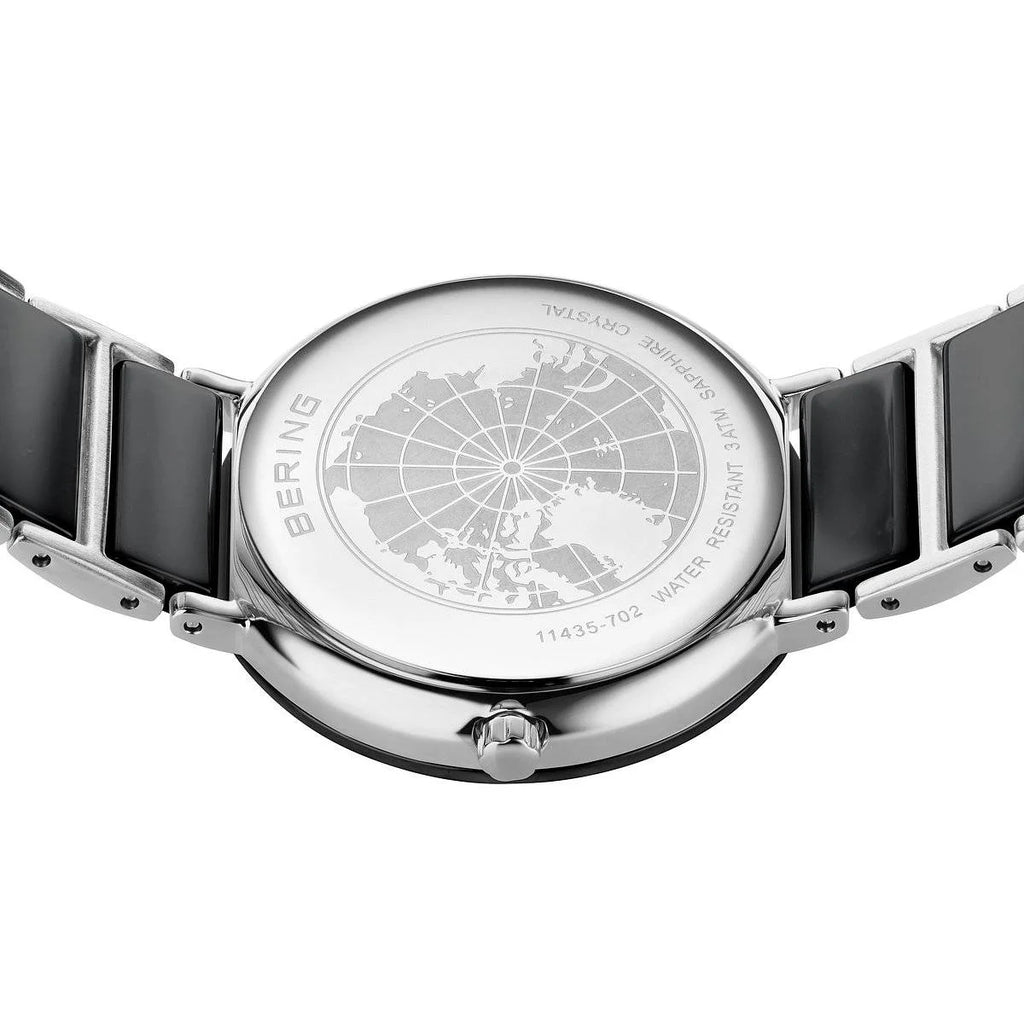 Bering Ladies Ceramic Black Diamond Watch 11435-702