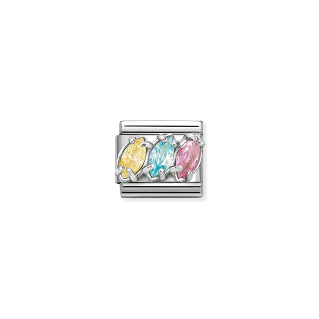 Nomination Silver Trilogy Mix Colour Charm