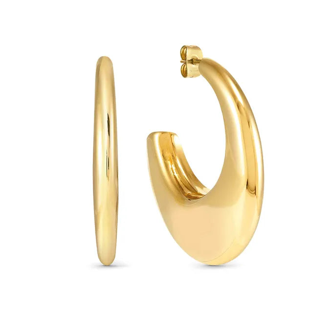 Nomination Ecclectica Gold Tone Medium Drop Hoop Earrings