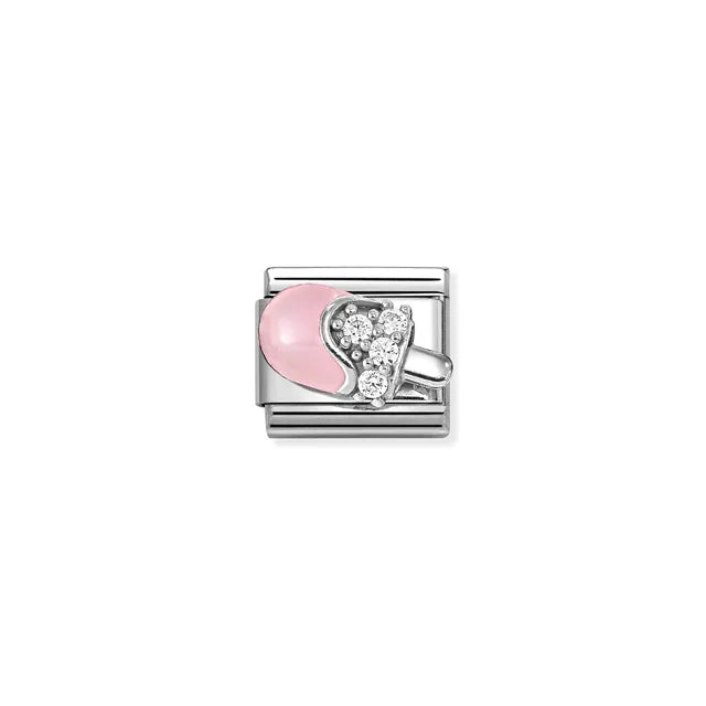 Nomination Silver and Pink Ice lolly CZ Charm