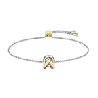 Ladies BOSS Harmonie Three Colour Circle Link Toggle Bracelet