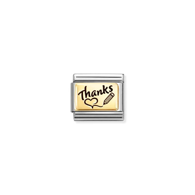 Nomination Gold Thanks Charm