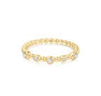 Gold Bezel Kyoto Opal Beaded Ring