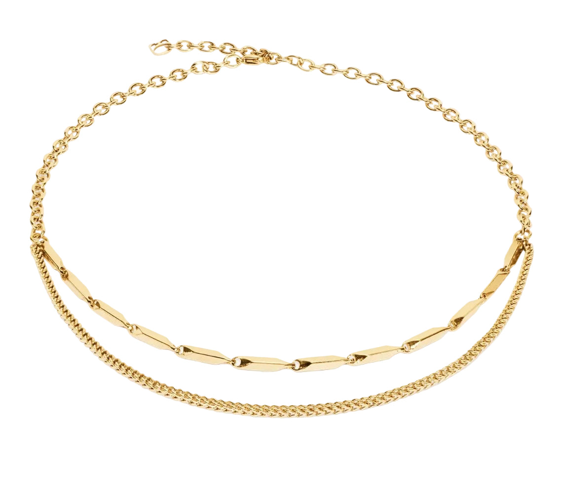 Necklace Twisted Layers Gold