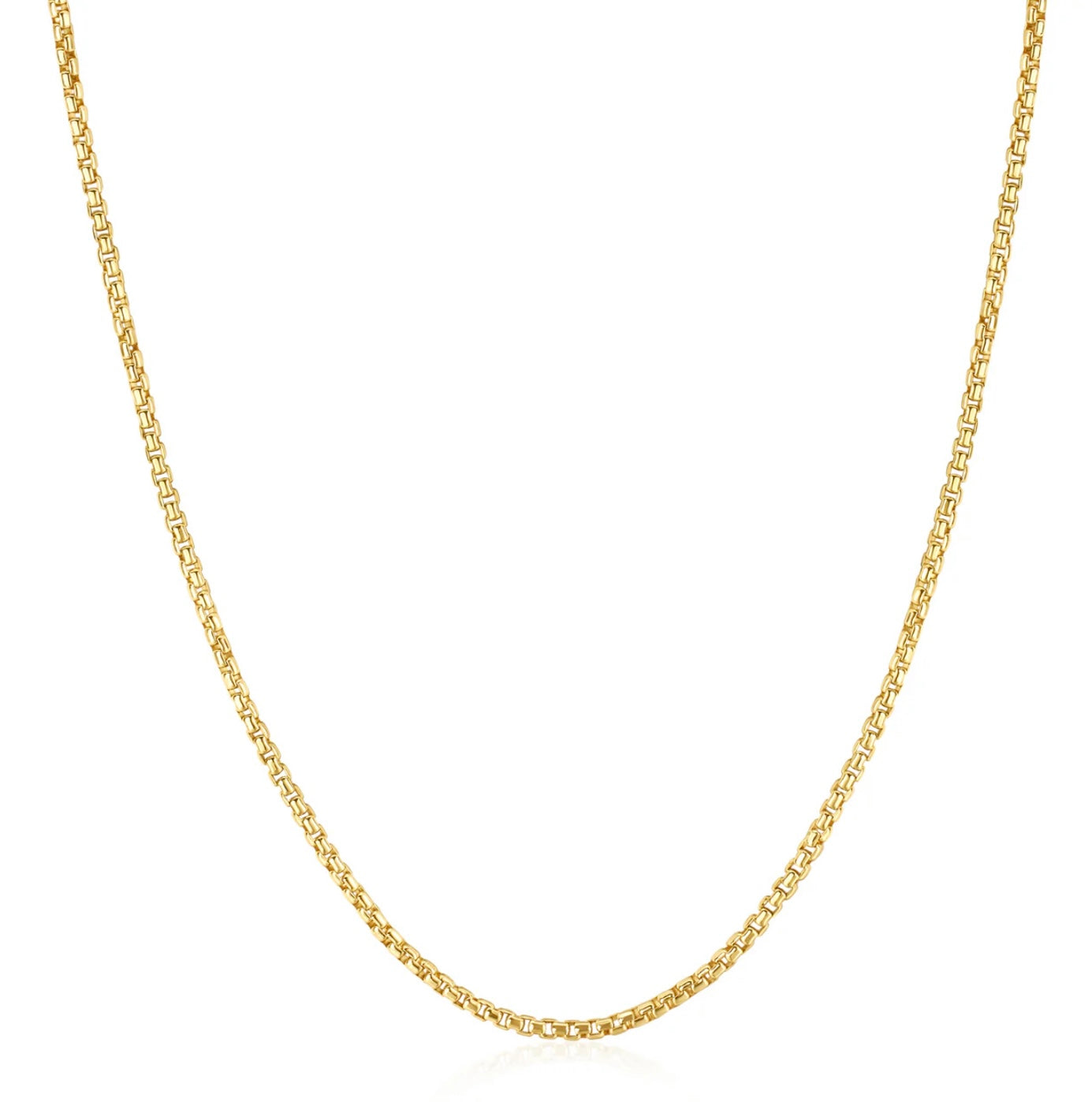 GOLD BOX LINK CHAIN NECKLACE
