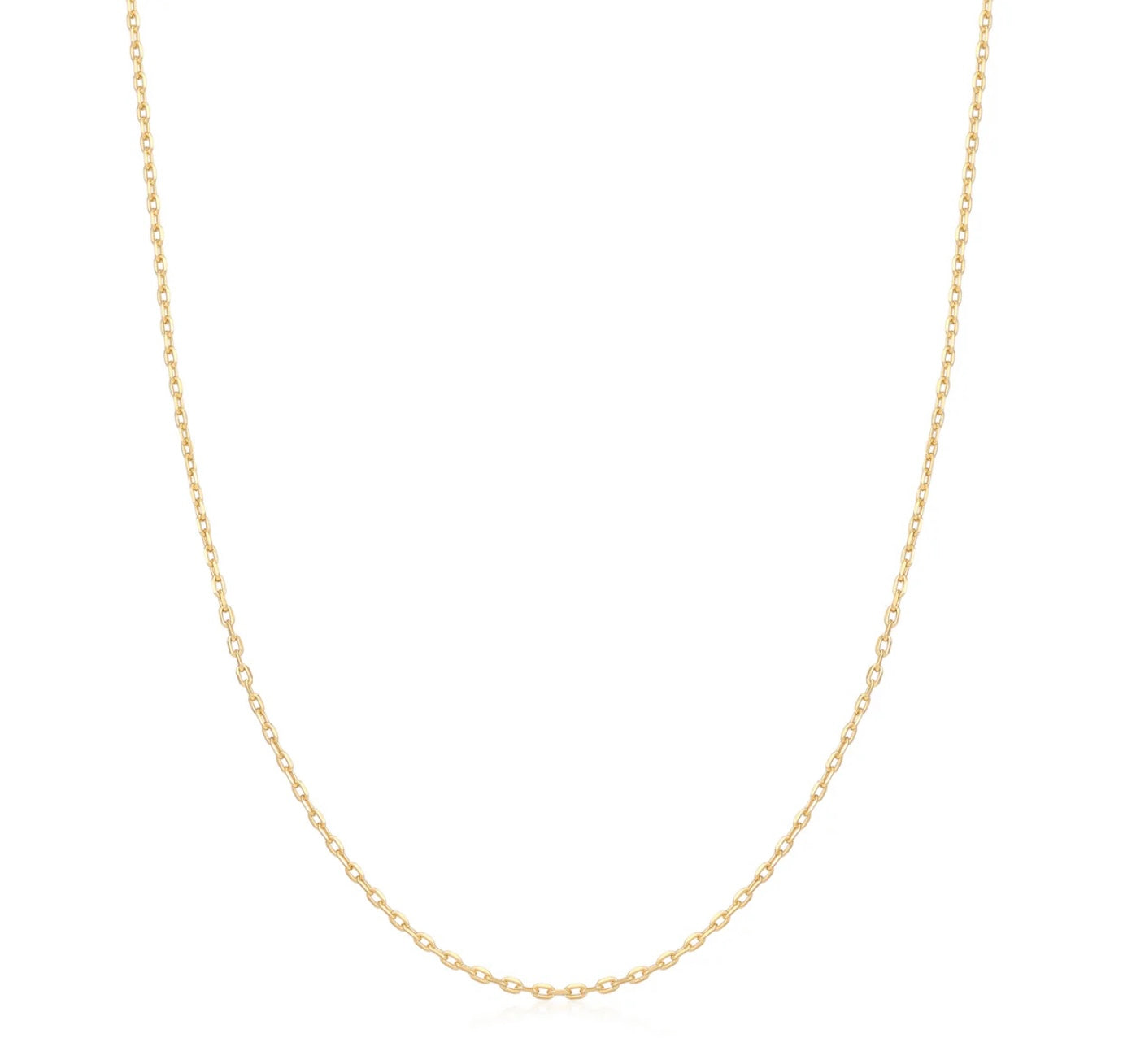 Gold Mini Link Charm Chain Necklace