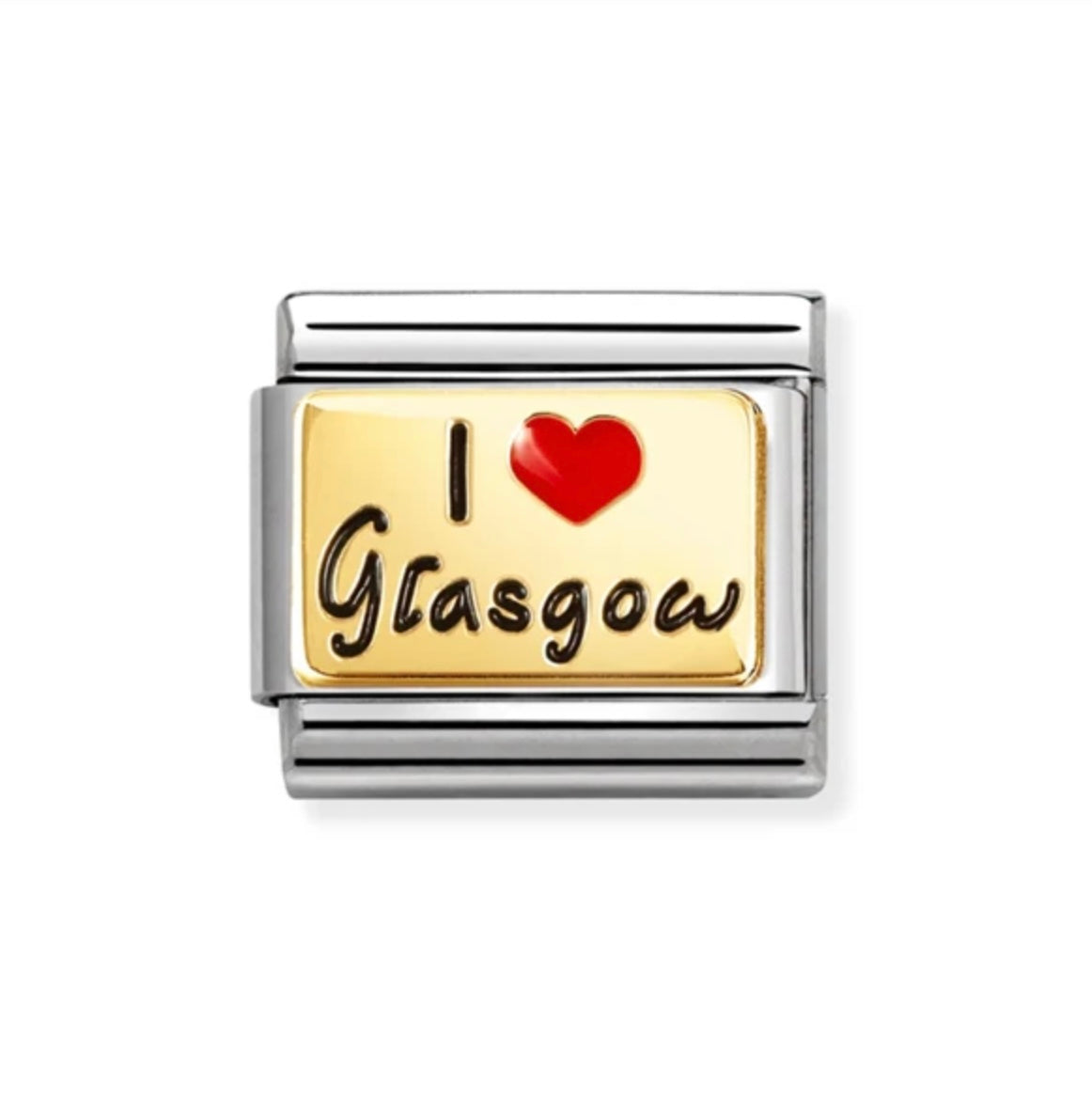Nomination Classic Gold I love Glasgow Charm