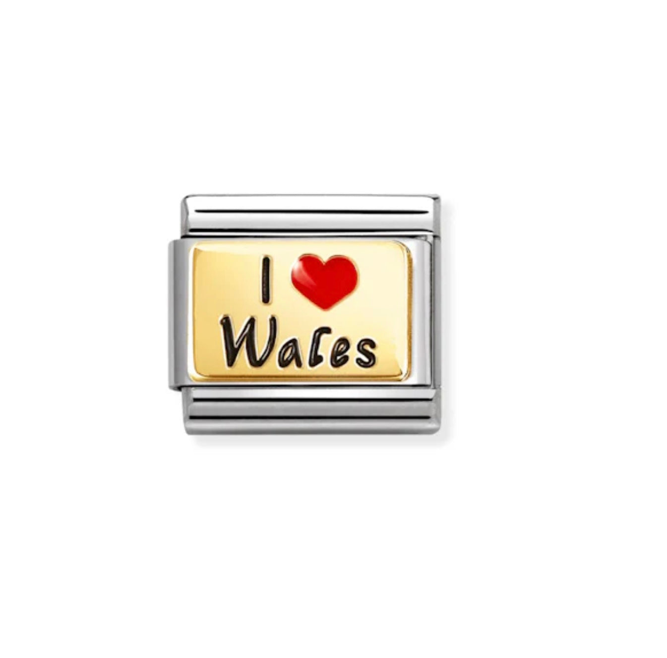 Nomination Classic Gold I love Wales Charm