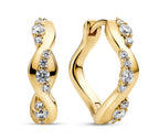 Gold Ellera Waves Altro Creolo Earrings