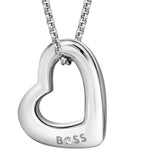 Ladies BOSS Honey Boundless Stainless Steel Heart Necklace