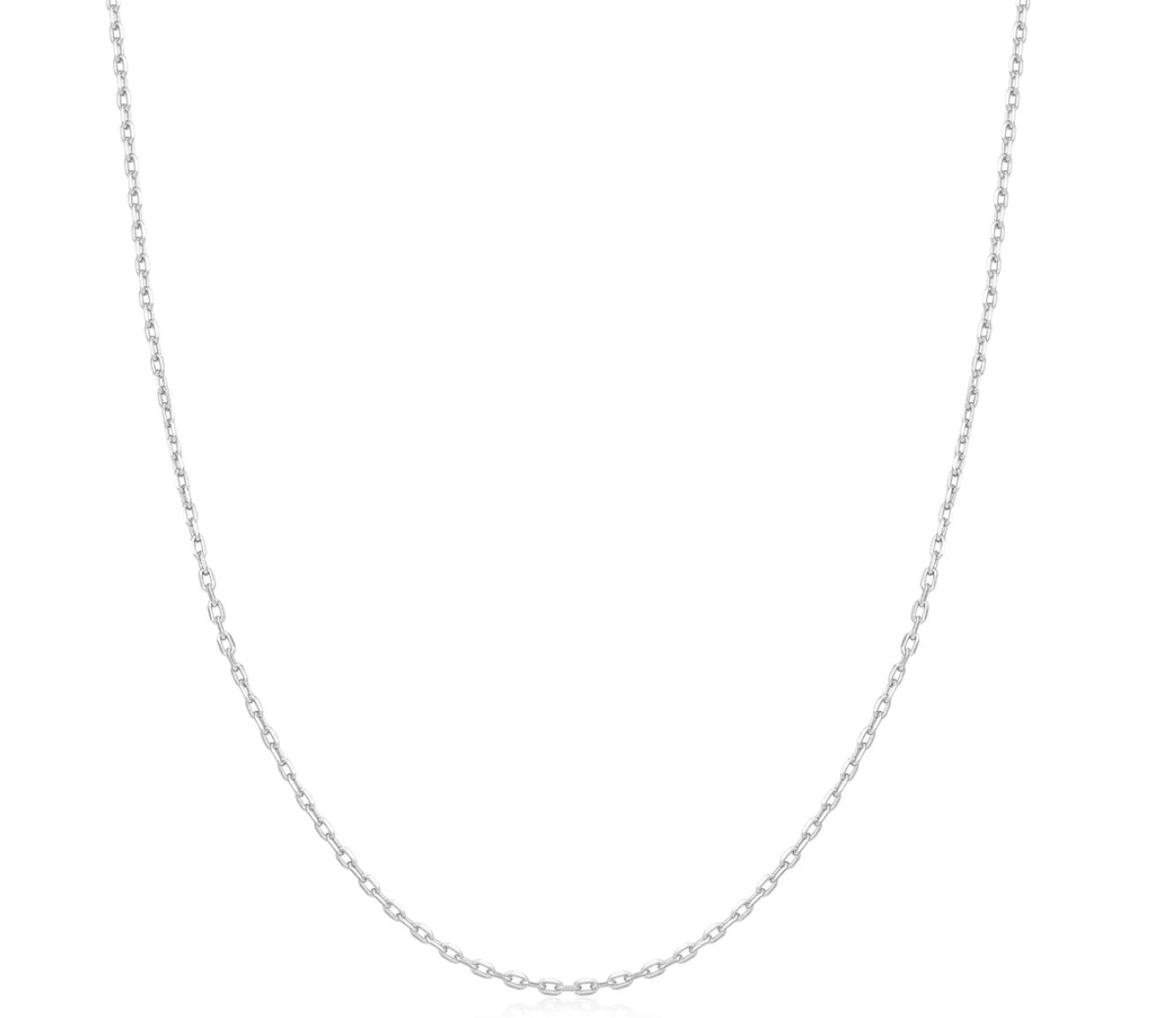 Silver Mini Link Charm Chain Necklace