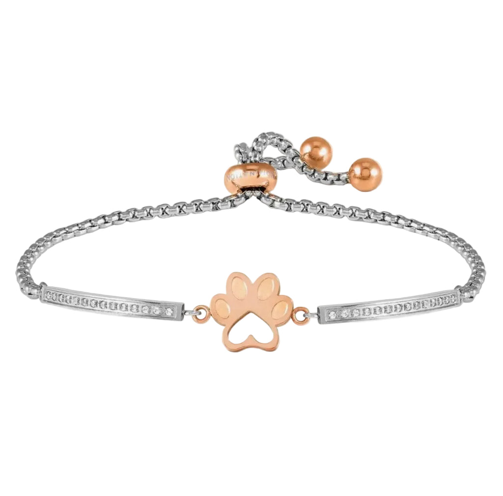 MILLELUCI Rose Gold Tone Pawprint Bracelet